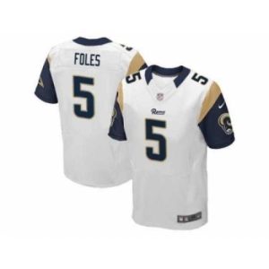 Superb Nike St. Louis Rams 5 Nick Foles white Elite NFL Jersey