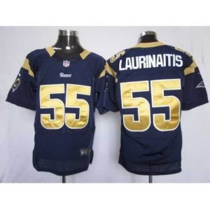 High quality Nike St. Louis Rams 55 James Laurinaitis Dark Blue Elite NFL Jersey