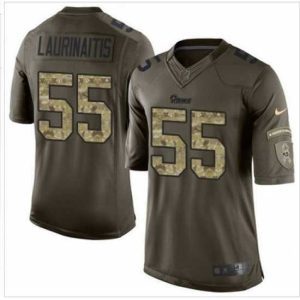 Gorgeous Nike St  Louis Rams #55 James Laurinaitis Green 27s Stitched NFL Limited Salute to Service Jersey