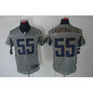 Gorgeous Nike St. Louis Rams 55 James Laurinaitis Grey Elite Shadow NFL Jersey