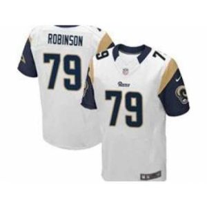 Finest Nike St. Louis Rams 79 Greg Robinson white Elite NFL Jersey