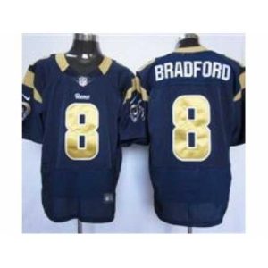 Premium Nike St. Louis Rams 8 Sam Bradford Blue Elite NFL Jersey