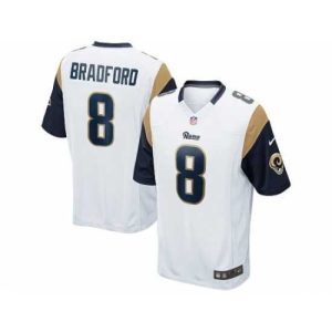 Premium Nike St. Louis Rams 8 Sam Bradford Game White NFL Jersey