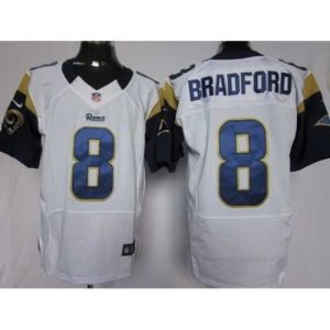 Gorgeous Nike St. Louis Rams 8 Sam Bradford White Elite NFL Jersey