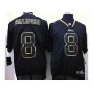 Gorgeous Nike St. Louis Rams 8 Sam Bradford black Elite lights out NFL Jersey