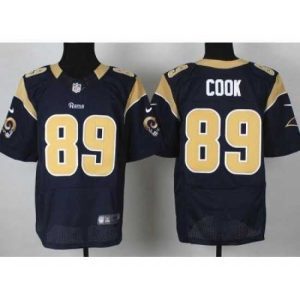 Superior Nike St. Louis Rams 89 Jared Cook Blue Elite NFL Jersey