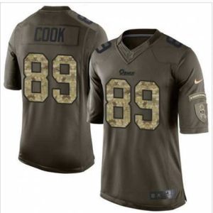 Marvelous Nike St  Louis Rams #89 Jared Cook Green 27s Stitched NFL Limited Salute to Service Jersey