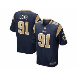 Superior Nike St. Louis Rams 91 Chris Long Blue Game NFL Jersey