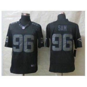 High quality Nike St. Louis Rams 96 Michael Sam Black Impact Limited NFL Jersey