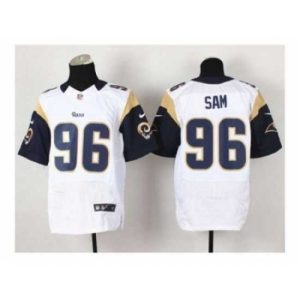 Superb Nike St. Louis Rams 96 Michael Sam white Elite NFL Jersey