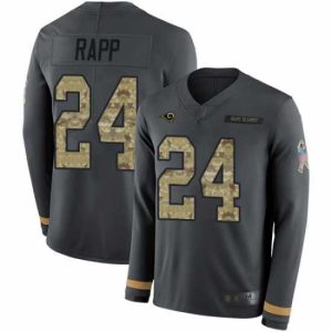 Marvelous Rams 24 Taylor Rapp Anthracite Salute to Service Stitched Football Limited Therma Long Sleeve Jersey