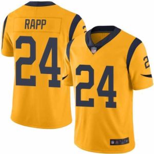 High quality Rams 24 Taylor Rapp Gold Stitched Football Limited Rush Jersey