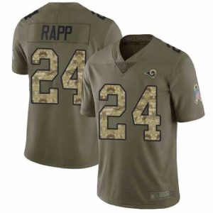Superb Rams 24 Taylor Rapp Olive Camo Stitched Football Limited 2017 Salute To Service Jersey