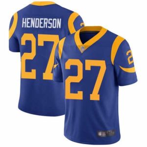 Superior Rams 27 Darrell Henderson Royal Blue Alternate Stitched Football Vapor Untouchable Limited Jersey