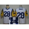 St Louis Rams 28 Marshall Faulk White Throwback MN Signed NFL Jerseys 494427 21804 550X550