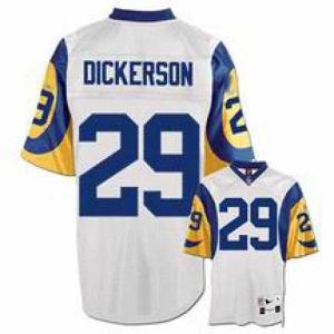 High quality St Louis Rams 29 DICKERSON white mitchellandness