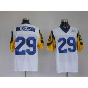 Exceptional St.Louis Rams 29 Eric Dickerson white Throwback Jersey