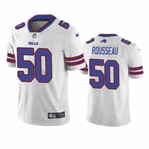 Gorgeous Nike Buffalo Bills Gregory Rousseau 50 Ｗhite Vapor Limited Jersey
