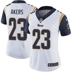 Superior Rams #23 Cam Akers White Women's Stitched NFL Vapor Untouchable Limited Jersey