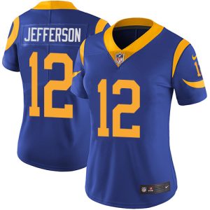 Superior Rams #12 Van Jefferson Royal Blue Alternate Women's Stitched NFL Vapor Untouchable Limited Jersey