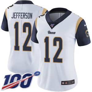 Superior Rams #12 Van Jefferson White Women's Stitched NFL 100th Season Vapor Untouchable Limited Jersey