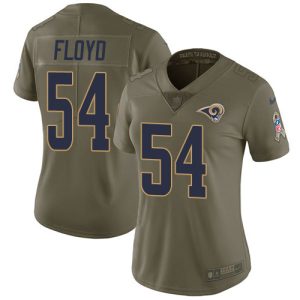 High quality Rams #54 Leonard Floyd Olive Women's Stitched NFL Limited 2017 Salute To Service Jersey