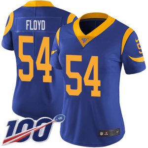 Gorgeous Rams #54 Leonard Floyd Royal Blue Alternate Women's Stitched NFL 100th Season Vapor Untouchable Limited Jersey
