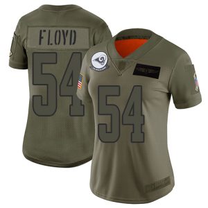 Finest Rams #54 Leonard Floyd Camo Women's Stitched NFL Limited 2019 Salute To Service Jersey
