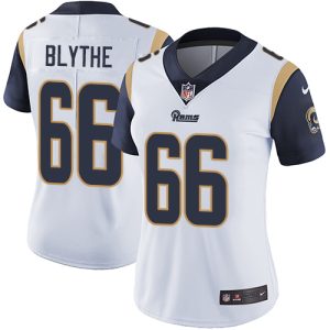 Exceptional Rams #66 Austin Blythe White Women's Stitched NFL Vapor Untouchable Limited Jersey