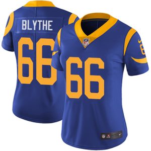 Superb Rams #66 Austin Blythe Royal Blue Alternate Women's Stitched NFL Vapor Untouchable Limited Jersey