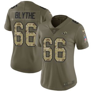Marvelous Rams #66 Austin Blythe Olive/Camo Women's Stitched NFL Limited 2017 Salute To Service Jersey