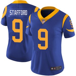 Premium Los Angeles Rams #9 Matthew Stafford Royal Blue Alternate Women's Stitched NFL Vapor Untouchable Limited Jersey