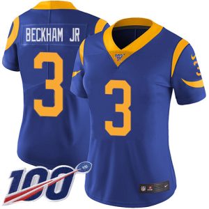 Superb Rams #3 Odell Beckham Jr. Royal Blue Alternate Women's Stitched NFL 100th Season Vapor Untouchable Limited Jersey