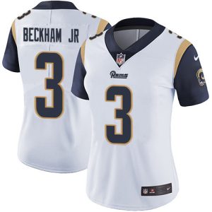 Superior Rams #3 Odell Beckham Jr. White Women's Stitched NFL Vapor Untouchable Limited Jersey