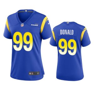 Premium Los Angeles Rams #99 Aaron Donald Women's Game NFL Jersey - Royal