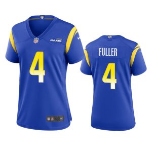 Gorgeous Los Angeles Rams #4 Jordan Fuller Women's Game NFL Jersey - Royal