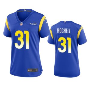 Superior Los Angeles Rams #31 Robert Rochell Women's Game NFL Jersey - Royal
