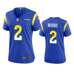 Premium Los Angeles Rams #2 Robert Woods Women's Game NFL Jersey - Royal