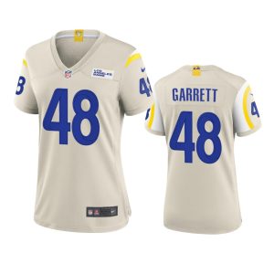 Outstanding Los Angeles Rams #48 Chris Garrett Women's Game NFL Jersey - Bone