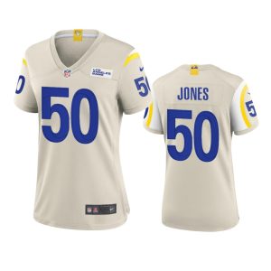 Gorgeous Los Angeles Rams #50 Ernest Jones Women's Game NFL Jersey - Bone