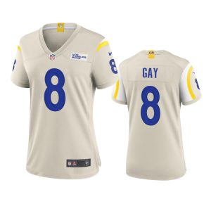 Exquisite Los Angeles Rams #8 Matt Gay Women's Game NFL Jersey - Bone