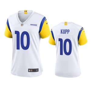 Superb Los Angeles Rams #10 Cooper Kupp Women's Alternate Game NFL Jersey - White