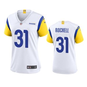 Marvelous Los Angeles Rams #31 Robert Rochell Women's Alternate Game NFL Jersey - White