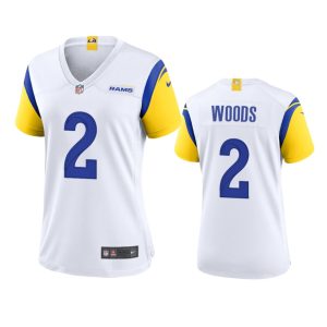Premium Los Angeles Rams #2 Robert Woods Women's Alternate Game NFL Jersey - White