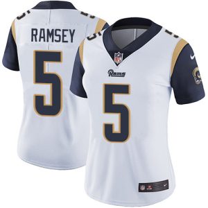 Exceptional Rams #5 Jalen Ramsey White Women's Stitched NFL Vapor Untouchable Limited Jersey