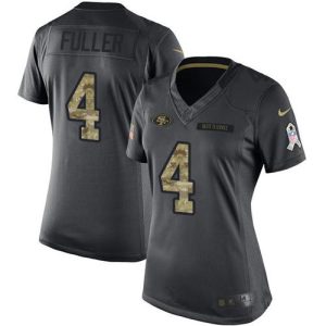 Outstanding Rams #4 Jordan Fuller Black Women's Stitched NFL Limited 2016 Salute to Service Jersey
