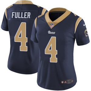 Premium Rams #4 Jordan Fuller Navy Blue Team Color Women's Stitched NFL Vapor Untouchable Limited Jersey