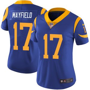 Exceptional Rams #17 Baker Mayfield Royal Blue Alternate Women's Stitched NFL Vapor Untouchable Limited Jersey