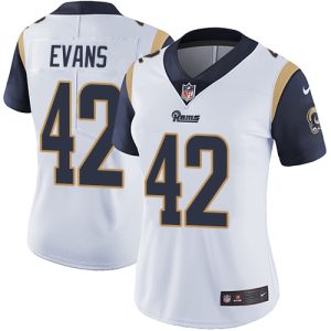 High quality Rams #42 Ethan Evans White Women's Stitched NFL Vapor Untouchable Limited Jersey