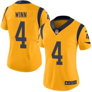 Superb Rams #4 Dresser Winn Gold Women's Stitched NFL Limited Rush Jersey